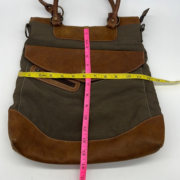 The Territory Ahead Canvas and Leather Shoulder Bag Brown/Tan - Picture 5 of 16